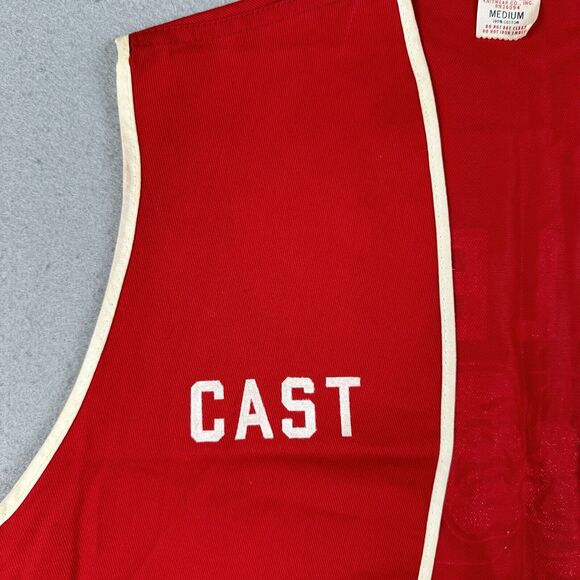 Vintage 60s Champion Running Man Vest Medium Red Cast Taleb Grotto Open Front - Picture 3 of 16